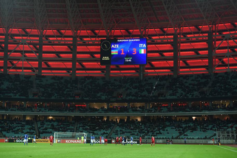 Azerbaigian-Italia termina 1-3. Getty Images